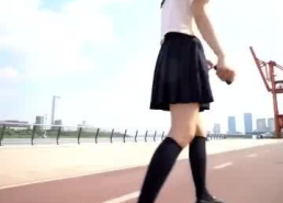 滑板视频小姐姐素材下载,动感十足，青春活力